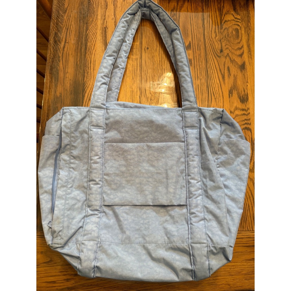 Baggu Extra Large Tote Bag Womens XL Light Blue Cloud Bag Nylon Travel Zipper